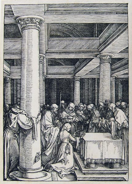 Dürer Albrecht - La presentazione di Gesù al tempio (dalla serie: La vita della Vergine)